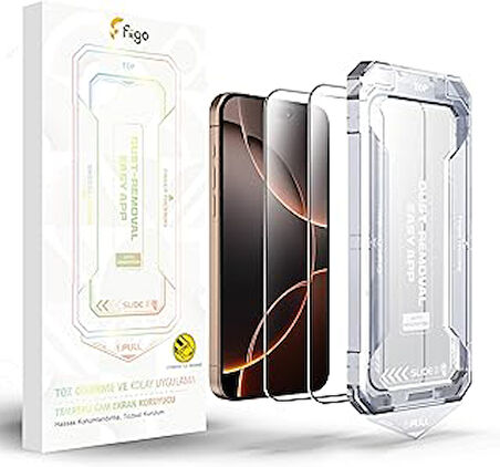 Fiigo Iphone 16 Pro Max Uyumlu  Ekran Koruyucu Kolay Kurulum