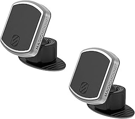 Scosche MPD2PK-UB MagicMount Pro Manyetik Araç TelefonTutucu - 360 Derece Ayarlanabilir Kafa, Tüm Cihazlarla Evrensel - Gösterge Paneli Montajı - 2'li Paket