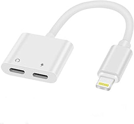 Heartz Iphone Ile Uyumlu Lightning 2In1 Şarj Kulaklık Dönüştürücü Jack Adaptör Şarj Çoğaltıcı Splitt