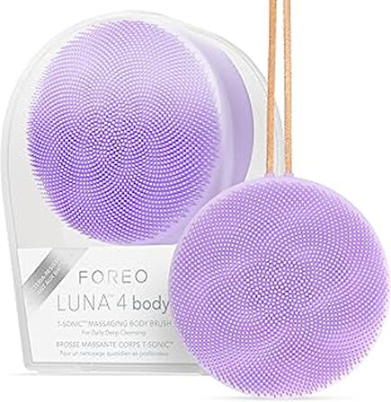 FOREO LUNA 4 vücut - Vücut Fırçası - Tüm Vücut Cilt Bakımı - Peeling Vücut Temizleyici - Losyon Aktivitelerinin Emilimini Artırır - Premium Lenfatik Drenaj Cilt Bakım Aleti - Su Geçirmez -USB Şarj