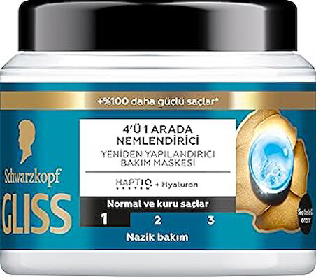 Gliss Aqua Revive Nemlendirici 2'Si̇ 1 Arada Bakım Maskesi 400 Ml