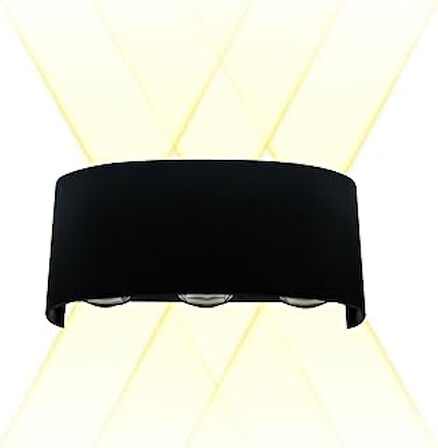Amber LED Modern Tasarımlı Dekoratif Çift Yönlü Bahçe Aplik - İç ve Dış Mekan Aydınlatma 6 Watt - 9 Watt
