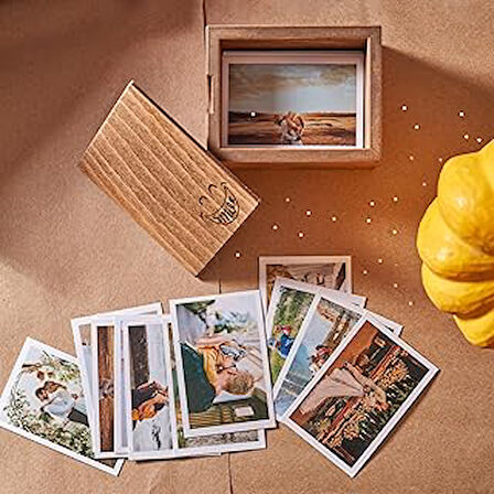 Smile Tasarımlı Ahşap Fotoğraf Kutusu