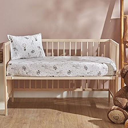 Home Bebek Safari Yastık Çarşaf Set, Çok Renkli