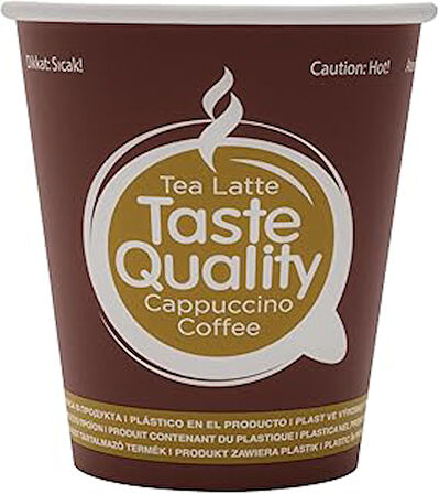 CUPTOYOU 75 adet tek kullanımlık karton bardak, kağıt dondurma bardakları, kahve bardakları, çay, ve soğuk içecekler, parti bardakları, "Taste Quality" 8 oz