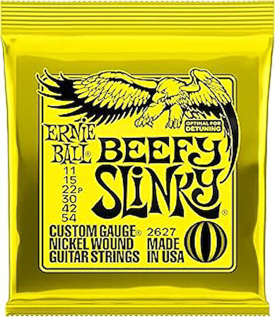 Ernie Ball Beefy Slinky Nickel Wound Electric Guitar Strings - 11-54 Gauge