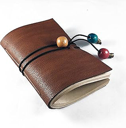 DiDiDeko Deri Defter- Kahverengi 15,5x10,5 cm