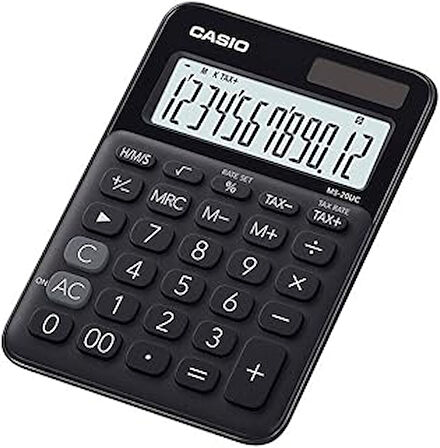 Ms-20Uc-Bk-N-Dc Mini Masa Hesap Makinesi, Siyah