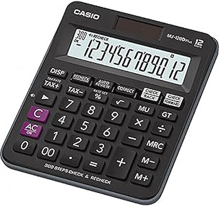 MJ-120DPLUSBKWADPW 300 Adım Kontrolülü Masaüstü Hesap Makinesi
