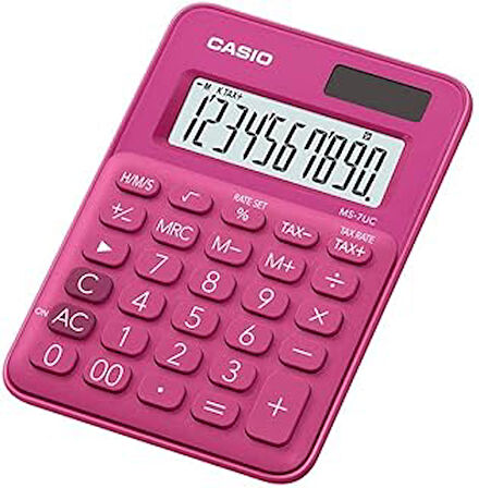Ms-7Uc-Rd-N-Dc Mini Masa Hesap Makinesi, Kırmızı
