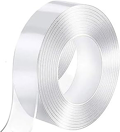 Çift Taraflı Yapışkan Bant, Ekstra Güçlü, Şeffaf, İnce, İz Bırakmaz, Kaymaz, 3 Metre