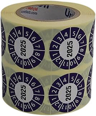 Hazır Etiketler , Hazır Al Hızlı Al Vellum Tarih Seçme Etiketi 30Mm X 30Mm Ruloda 1000 Adet (Mor, 20