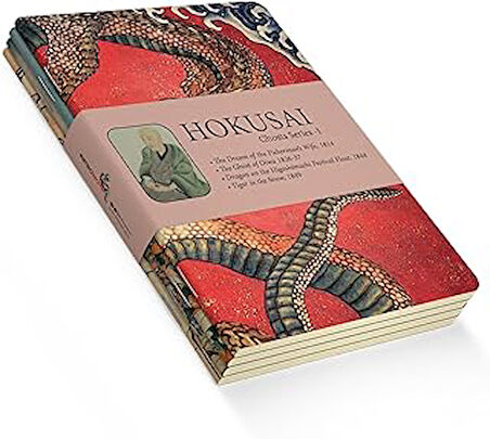 Retronote Ghosts Series I - A5, Hokusai 4'Lü Defter Seti V, Çizgisiz, Toplam 256 Sayfa, Her Biri 64