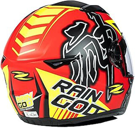 ZEUS ZS-811A AL31 Matt Red Fluo Yellow Kapalı Kask,
