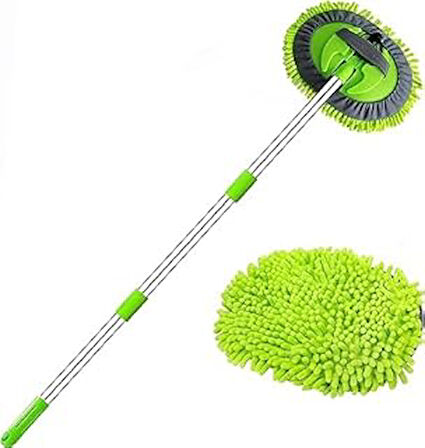NetMarkt Araba Yıkama Fırçası,Araba Mopu, Paspas Temizleme Aleti Uzun Saplı Yıkama Detaylandırma Fırçası,Mikrofiber Temizleme Aleti Seti Fırça Arabalar Araç İçin Çiziksiz Temizleme Seti,YEDEK MOP