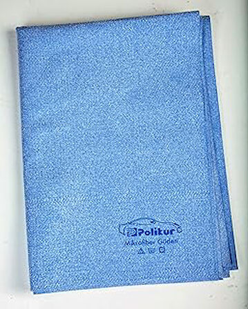 Polikur 3356 Mikrofiber Güderi Mavi Oto Kurulama ve Cam Temizlik Bezi 48x68 cm.