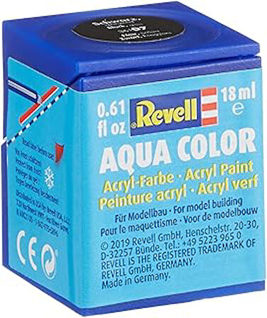 Revell - Su Bazlı Maket Boyası Siyah Parlak 18 Ml