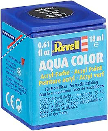 Revell - Su Bazlı Maket Boyası Antr Gri Mat 18 Ml
