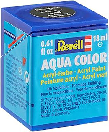 Revell - Su Bazlı Maket Boyası Koyu Yeşil Mat Raf 18 Ml