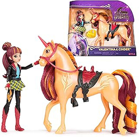 Academy Valentina Ve Tek Boynuzlu At Cinder Seti – Sevilen Dizisinden Yaklaşık 12 Cm Orijinal Figürl
