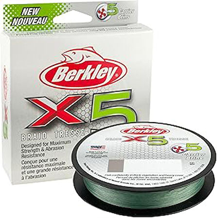 Berkley X5 Örgülü Misina – Tuzlu Ve Tatlı Su Balıkçılığı Güçlü 5 Kat Örgülü Misina