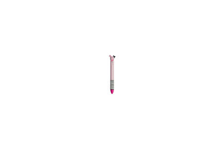 Legami - Click&Clack, iki renkte kalem, 1,2 x 14 cm, tükenmez kalem, Miss Flamingo temalı mürekkep, siyah ve pembe, uç çapı 1,0 mm, hassas çizgi kalınlığı, plastik