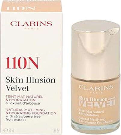 Clarins Skin Illusion Velvet 110N 30 ml Matlaştırıcı Fondöten