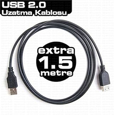 Dark 1.5m USB 2.0 Uzatma Kablosu