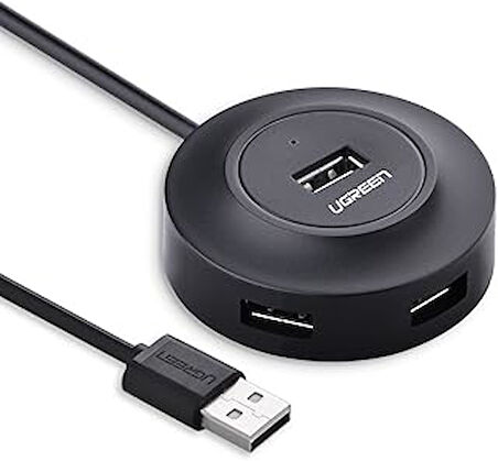 Ugreen USB 2.0 4 Portlu Hub Çoklayıcı, Siyah