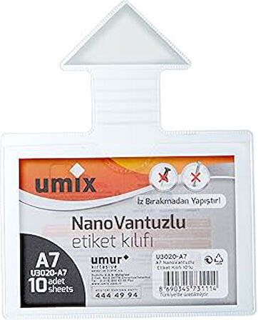 Umix A7 NANOVANTUZLU ETIKET KILIFI 10'LU