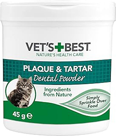 VET'S BEST Deniz ve Spirulina Yosunu Özlü Kedi Plak Tartar Önleyici Ağız Bakım Tozu 45 gr