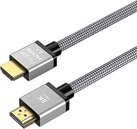 Ultra Sertifikalı Hdmi 2.1 Kablo - 8K 60Hz, 4K 120Hz, 4K 60Hz, eARC, HDR, D-HDR, HDCP2.2, Dolby Vision, Dolby Atmos