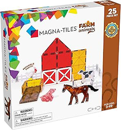 Magna Tiles Oyuncak Çiftlik Hayvanları, 25 Parça, 22125, Standart