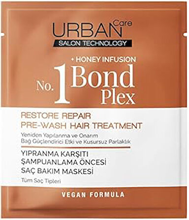 URBAN Care No.1 Bond Plex Yıpranma Karşıtı Duş Öncesi Saç Bakım Maskesi 50 ml- Vegan