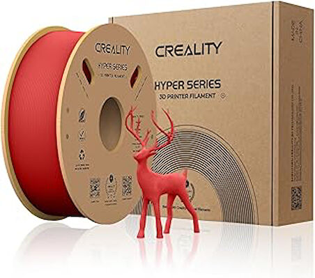 Creality Resmi Hyper PLA Filament Kırmızı 1 KG, Yüksek Hızlı Baskı için 3D Yazıcı Filamenti, Dayanıklı ve Dayanıklı, Pürüzsüz, Çıkıntı Performansı Boyutsal Doğruluk +/- 0,03 mm, 2,3 lb/Makara