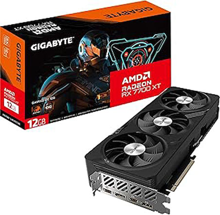 Gigabyte Radeon RX 7700 XT GAMING OC 12GB Grafik Kartı - 12GB GDDR6 192-bit, Windforce soğutma sistemi, Metal arka plaka, DP 2.1, HDMI 2.1, AMD RDNA 3 mimarisi, GV-R77XTGAMING OC-12GD