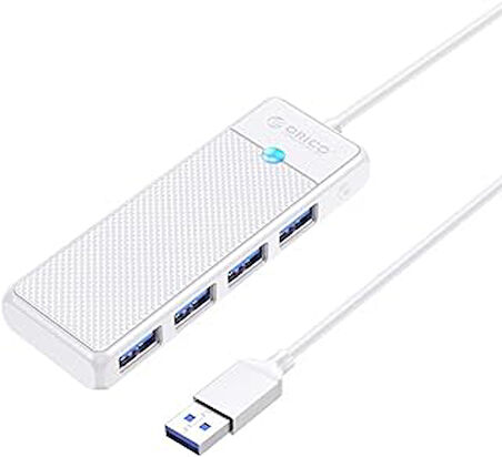 Orico 4 Portlu USB 3.0 Yüksek hızlı 5Gbps HUB Çoklayıcı Beyaz