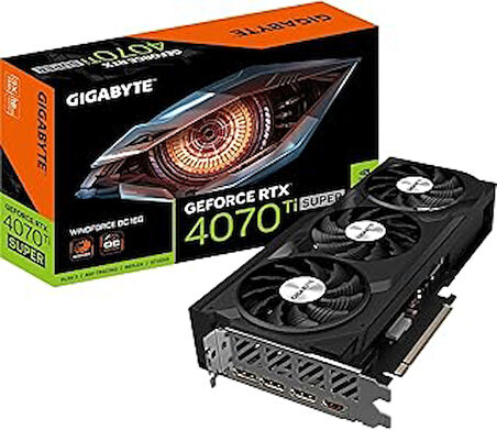 GIGABYTE GeForce RTX™ 4070 Ti SUPER WINDFORCE OC 16G 3 fanlı WINDFORCE COOLING SYSTEM Gaming Ekran Kartı