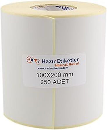 hazır etiketler , hazır al hızlı al Eko Termal Etiket 100mm x 200mm Ruloda 250 Adet 40mm Kuka Çapında Direk Termal Transfer Etiketi