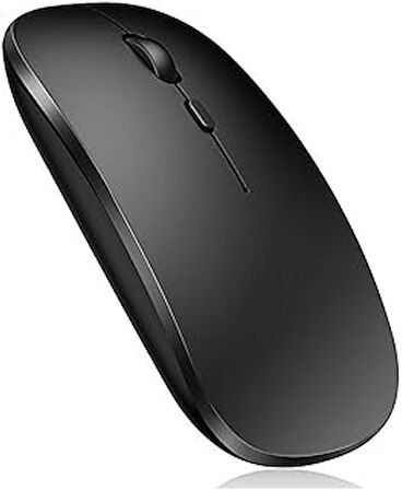 Bluetooth & Wireless Şarjlı Sessiz Tuşlu Kablosuz Mouse Siyah