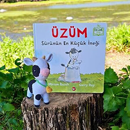 Üzüm Sürünün En Küçük İneği Organik Kitap + Hikaye Arkadaşı Amigurumi İnek - Özel Paketli Hediye Seti