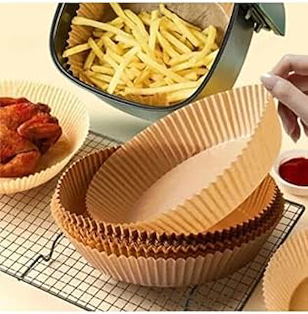 Airfryer Pişirme Kağıdı, Fritöz Yağlı Kağıdı, Yanmaz Pişirme Kağıdı, Hava Fritözü Pişirme Kağıdı, Airfryer Kağıdı, Fritöz Pişirme Kağıdı, Yağsız Pişirme Kağıdı, Yuvarlak Airfreyer Kağıdı