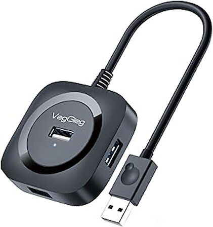 4 Portlu USB 2.0 Çoklayıcı Hub Siyah