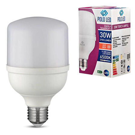 POLOLED Tourch Led Ampul Beyaz 220V 30W 2700Lm E27