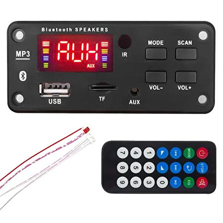 G019 USB/SD/AUX/BLUETOOTH/KUMANDA/MP3 OTO TEYP ÇEVİRİCİ DİJİTAL PLAYER BOARD