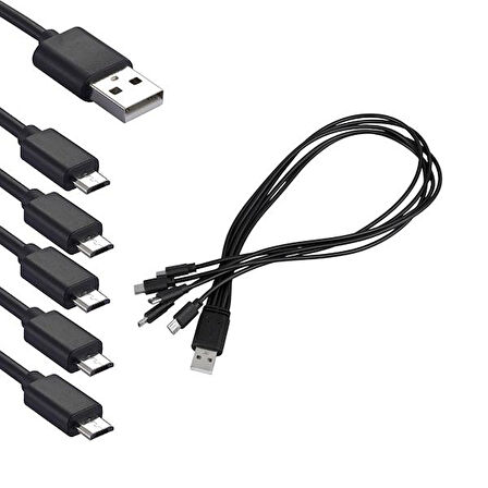 HL-25826 ÇOKLU MİCRO-USB ŞARJ KABLOSU 50 CM 5 IN 1