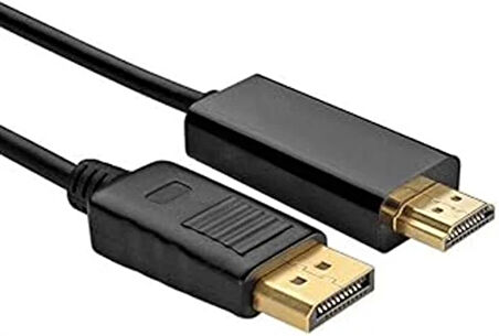 Alfais Al-4318 Displayport To HDMI Dönüştürücü Adaptör Kablosu, Siyah, 1.8 Metre