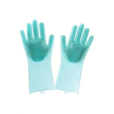 Sihirli Isıya Dayanıklı Silikon Çok Amaçlı Bulaşık Eldiven Fırçası Gloves