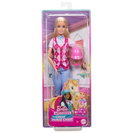 HXJ38 Binici Bebek - Malibu -Barbie Mysteries: The Great Horse Chase