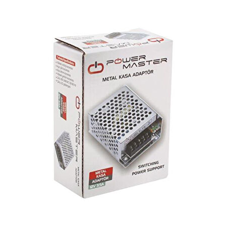 PM-14065 12 Volt - 3.5 Amper - 42 Watt Metal Kasa Adaptör